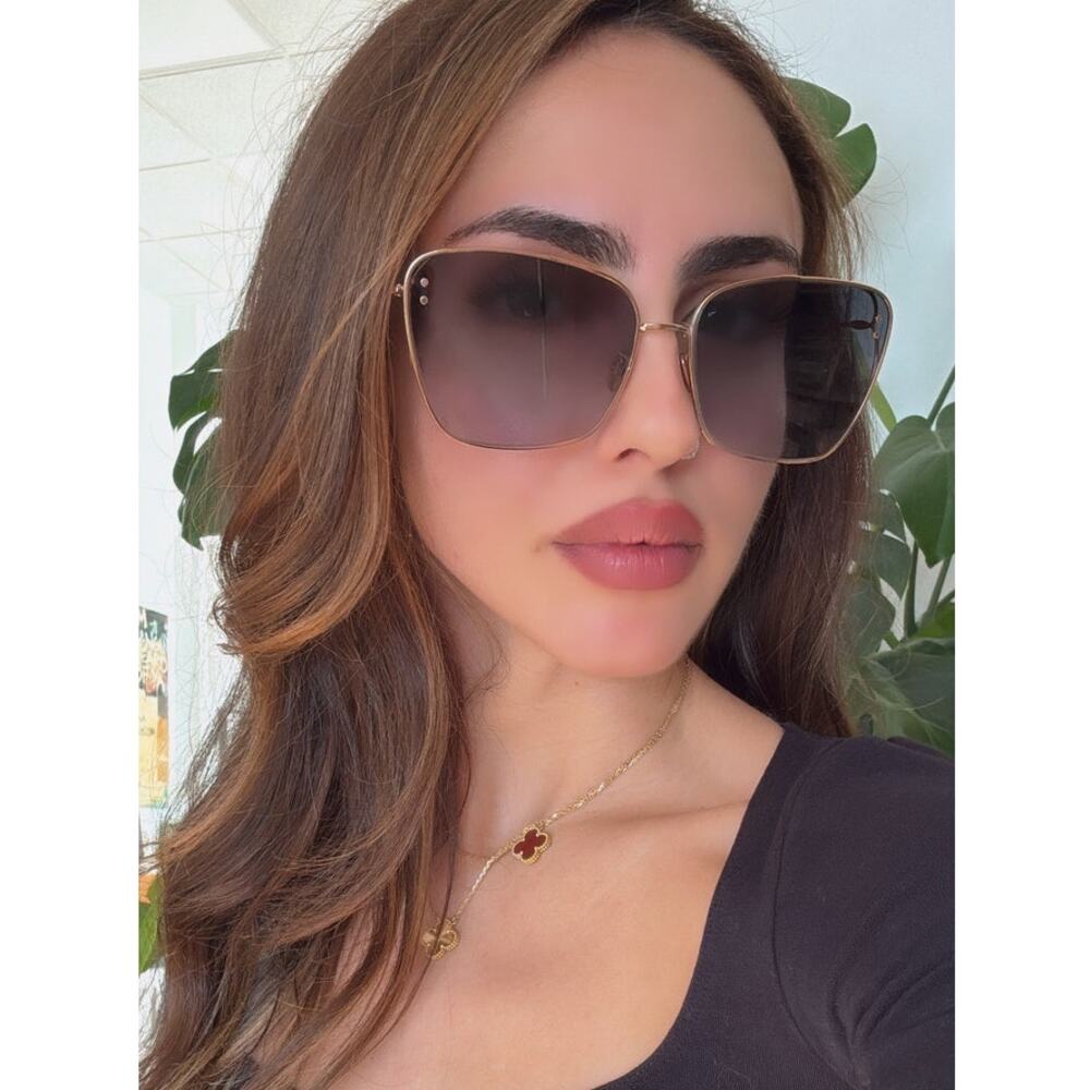 NEW Dior MissDior B2U Cat Eye Sunglasses in Gold Grey